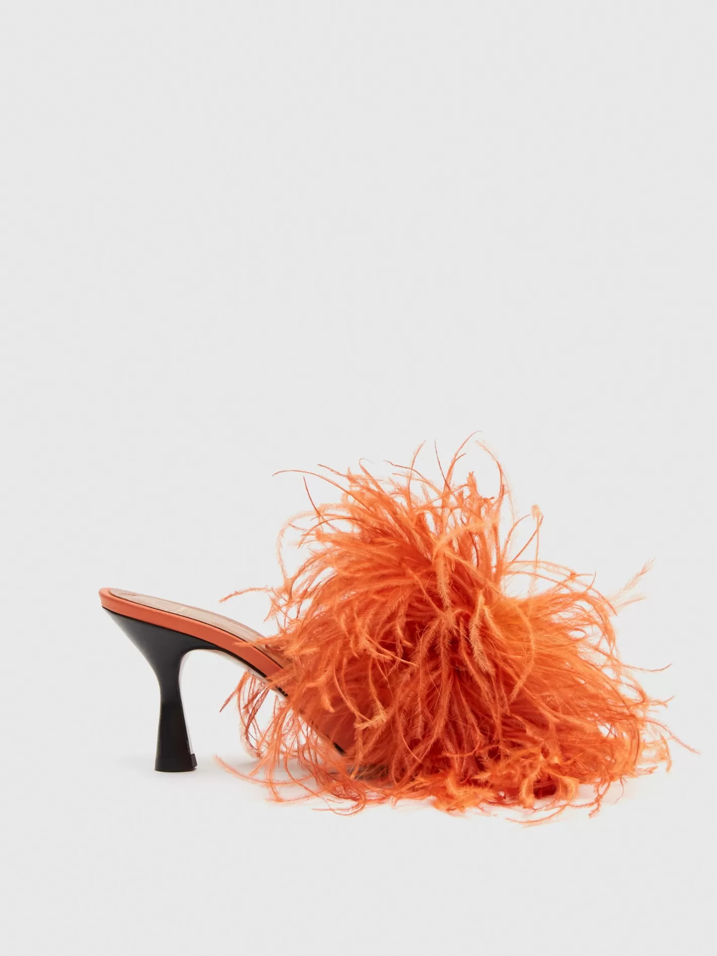 Fashion Costanza Feathers/Leather Heeled Sandals Women Sandals