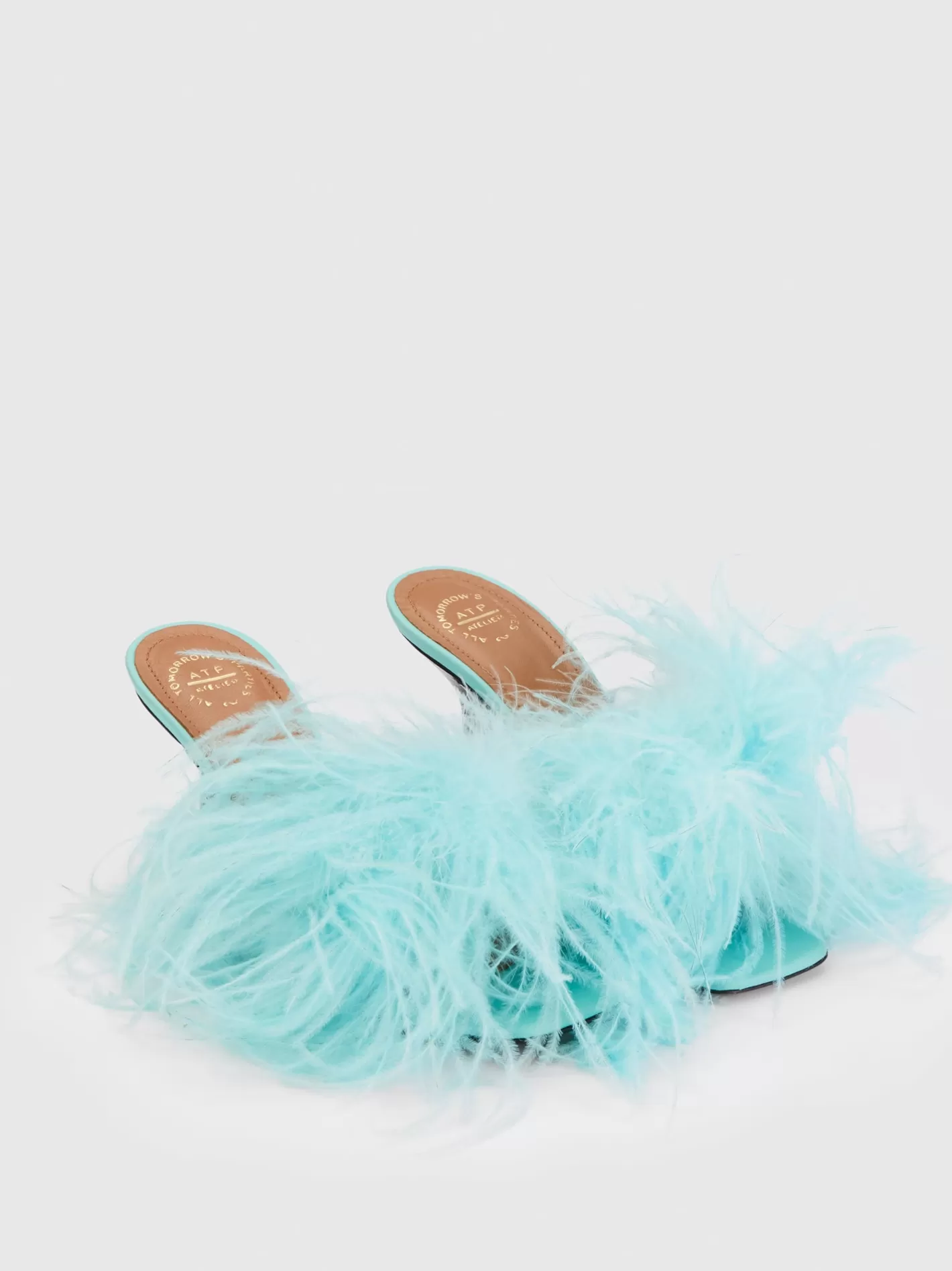 Clearance Costanza Feathers/Leather Heeled Sandals Women Sandals