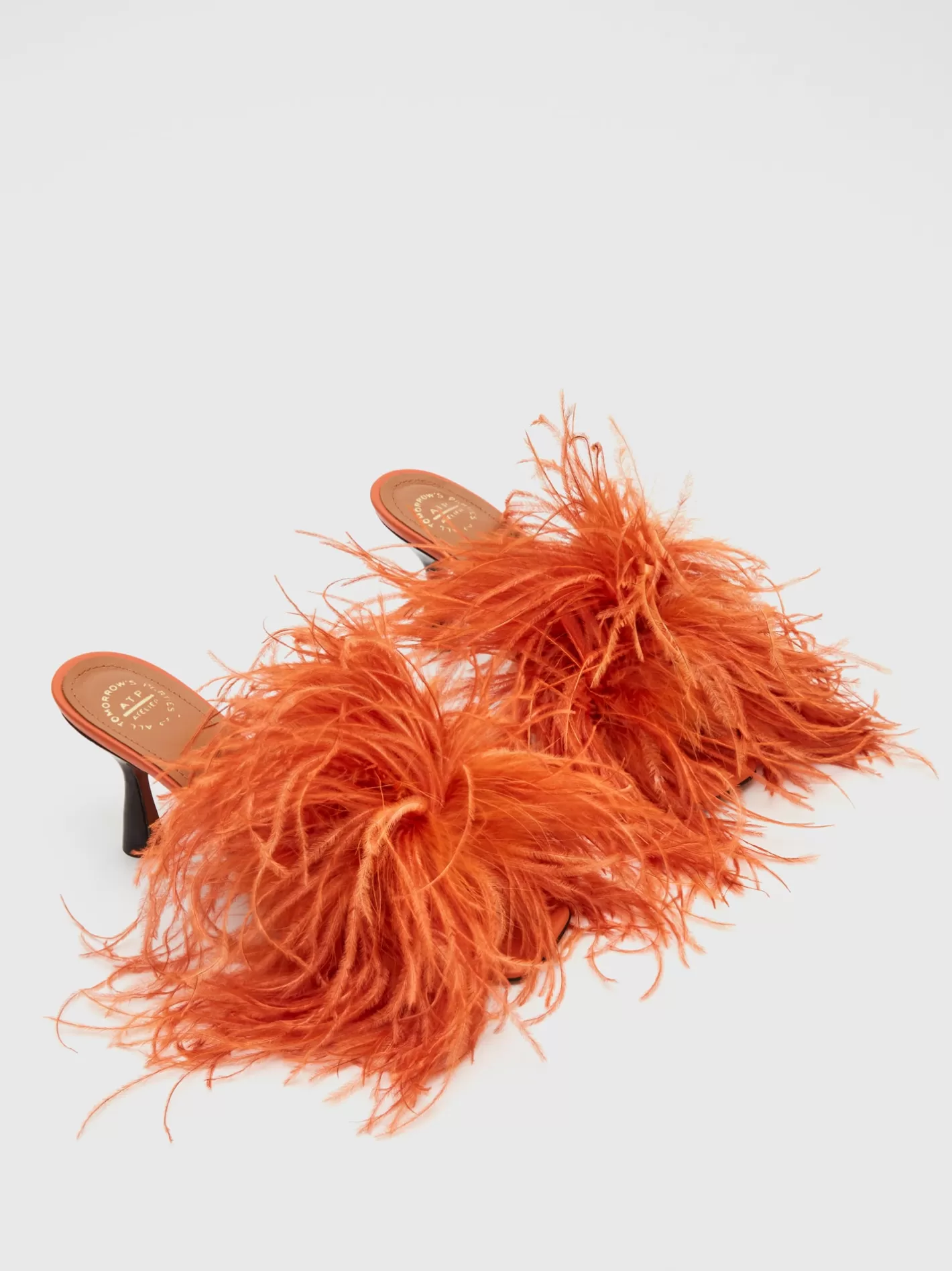 Fashion Costanza Feathers/Leather Heeled Sandals Women Sandals