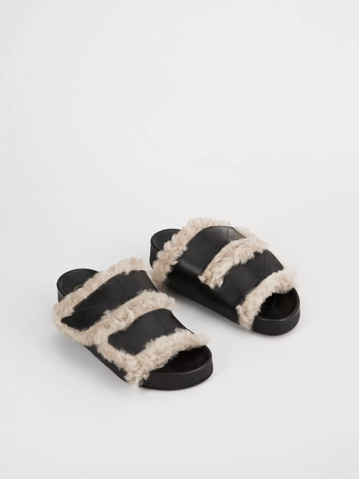 Online Furlo Leather/Shearling Comfy Sandals Women Sandals